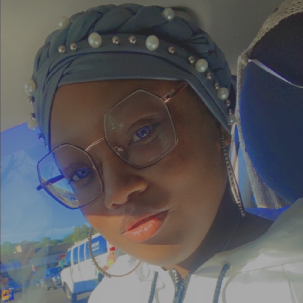 Grey Turban w/ Pearl beads